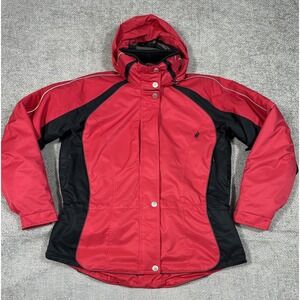 Obermeyer Jacket Womens 10 Red Ridgeline Ski Weather‎ X System Outdoor Hooded
